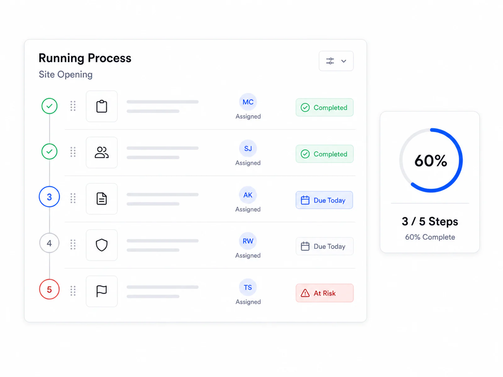 Processes: Smart Progress Tracking